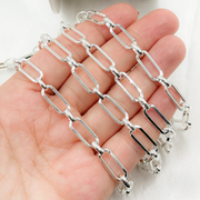 925 Sterling Silver Flat Paperclip Chain